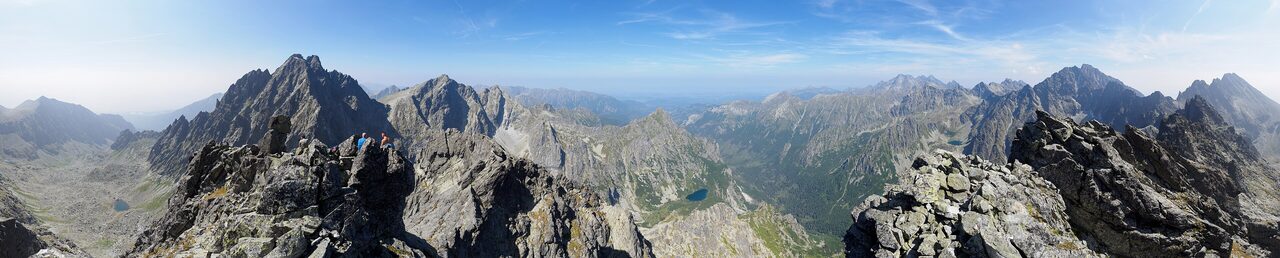 Panorama der Hohen Tatra vom Gipfel des Gánok